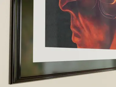 Framed Artwork Surrealist Portrait 1 3D model