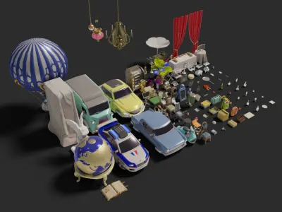 Overwatch Props Pack Low-poly 3D model