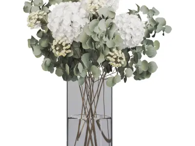 Plants Bouquet Vase Low-poly 3D model buy