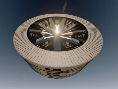 car tire wheel drive Low-poly 3D model