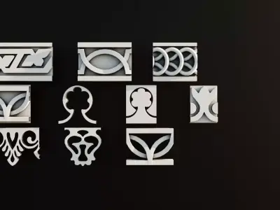 Ornament Pack Vol 24 - Renaissance Gothic Medieval 3D model