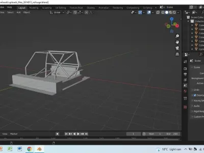mustang moded and rollcage 3D model
