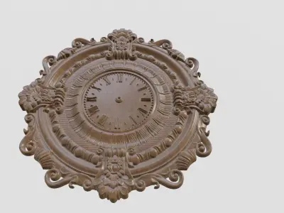Wooden Clock Decor 3D print model 4