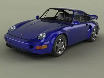 Porsche 911 964 Turbo S Flachbau 3D model