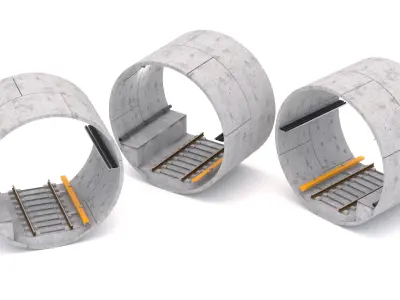 Subway Tunnel 3D model