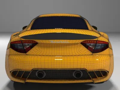 Maserati GT Low-poly 3D model