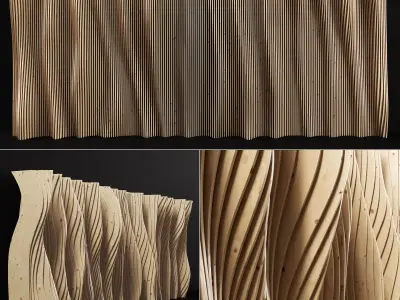 Parametric wall long noise 3D model
