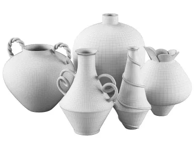 Decoration Vases set 3D model