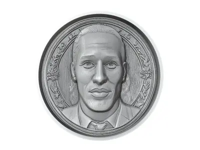 Virgil van Dijk Footballer Medallion 3D print model