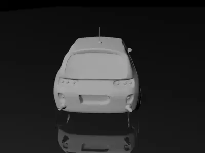 small car Low-poly 3D model
