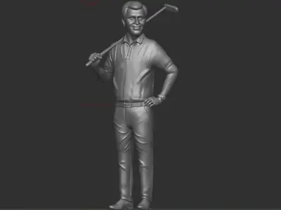 Golfer Player 3D print model