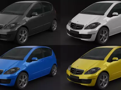 Mercedes-Benz A-class W169 5 Door 3D Model Low-poly 3D model