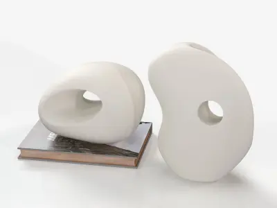 Alba Ceramic Sculptural Objects PBR 3D model