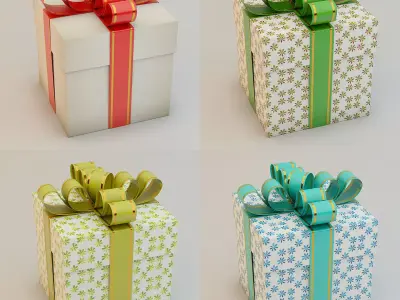 Gift Box Present box Collection 3D model