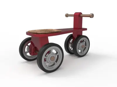 Kids bike Low-poly 3D model