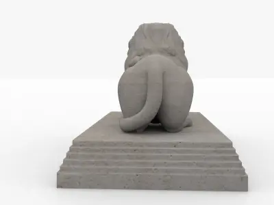 lions statue 3D model
