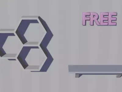 Wall Shelf Free low-poly 3D model
