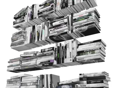 Books 150 pieces 2-4-2 Low-poly 3D model
