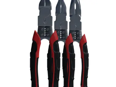 Piler Set 3D Model -High-Quality Construction Assets 3D model