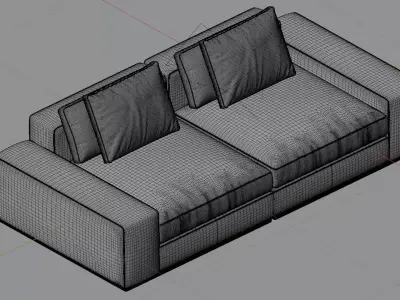Velora Sofa  Midpoly 3D Model 3D model