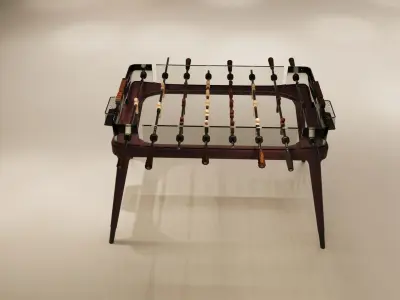 Foosball table Low-poly 3D model