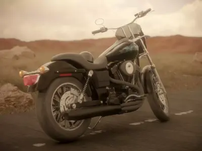 Harley Davidson Dyna from Sons of Anarchy Jax Tellers 3D model