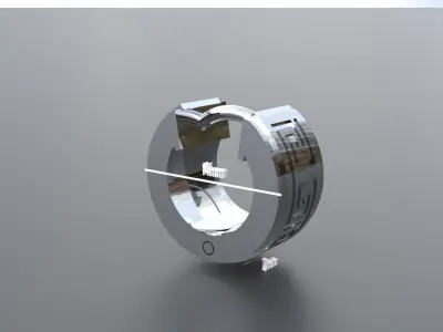 Greek Key Hoop Earring - STL Model for Silver and Gold Casting 3D print model