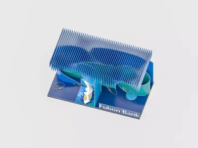 Modern Ocean-Themed Exhibition Booth 3D Model for Brand Showcase 3D model