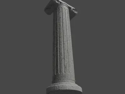 Roman Column Jonic Style - High Poly - Coluna Romana 3D model