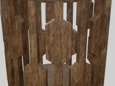 Bedside table Low-poly 3D model