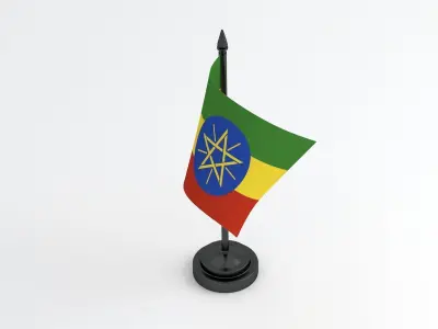 Table Flag Ethiopia 3D model