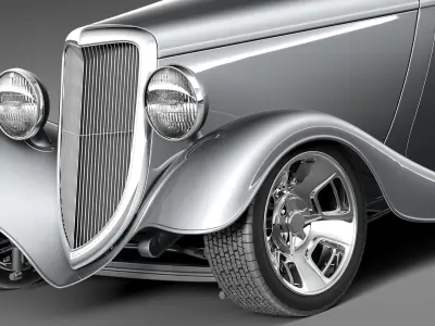 F34 Full Fender Coupe Street Rod 3D model