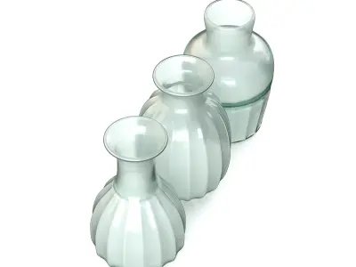 Set of Three Mia Mini Vases 3D model