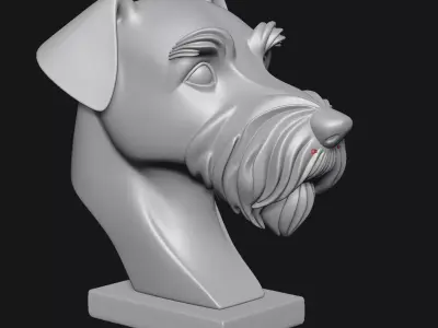 Dog sculpture 3D print model