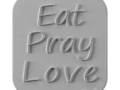 Eat Pray Love Neon Sign 3D model