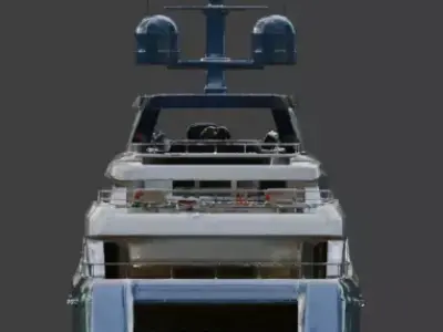 Luxury Ocean Blue Sport Yacht 3D Model 3D model