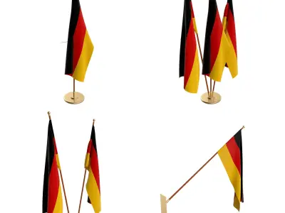 Germany Flag Pack 3D model