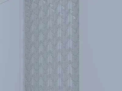 3d screen door with pattern Low-poly 3D model