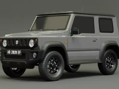 SUZUKI JIMNY 2019 - Silky Silver Metallic 3D model