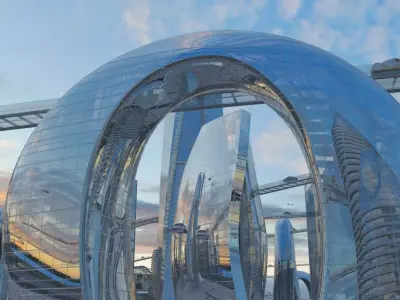 futuristic city 3D model