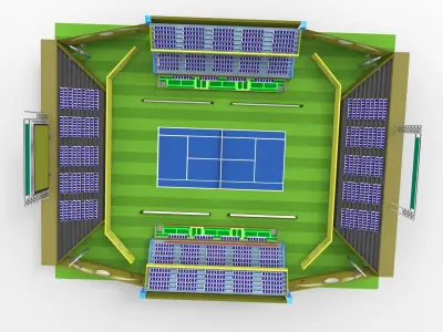 Tennis Stadium  Low-poly 3D model