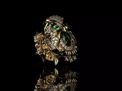 Owl Ring 3D print model