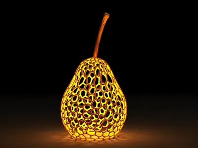 Pear lamp 3D print model