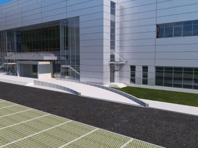 Industrial Building Factory 018 3D model
