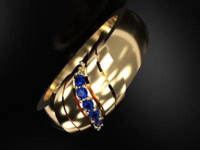 Women Solitaire Ring 3D print model