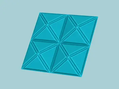 Wall Panel A09 Pyramid - Interior Design Decoration 3D print model