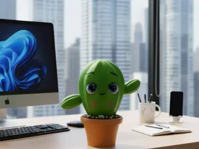 cute cactus vase 3D print model