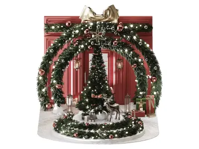 Festive entrance decoration 3D model