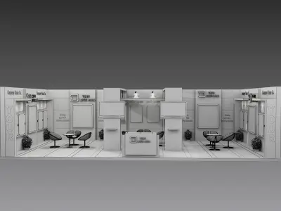 Booth Exhibition Stand a517b 3D model