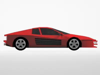 Ferrari sports car Low-poly 3D model